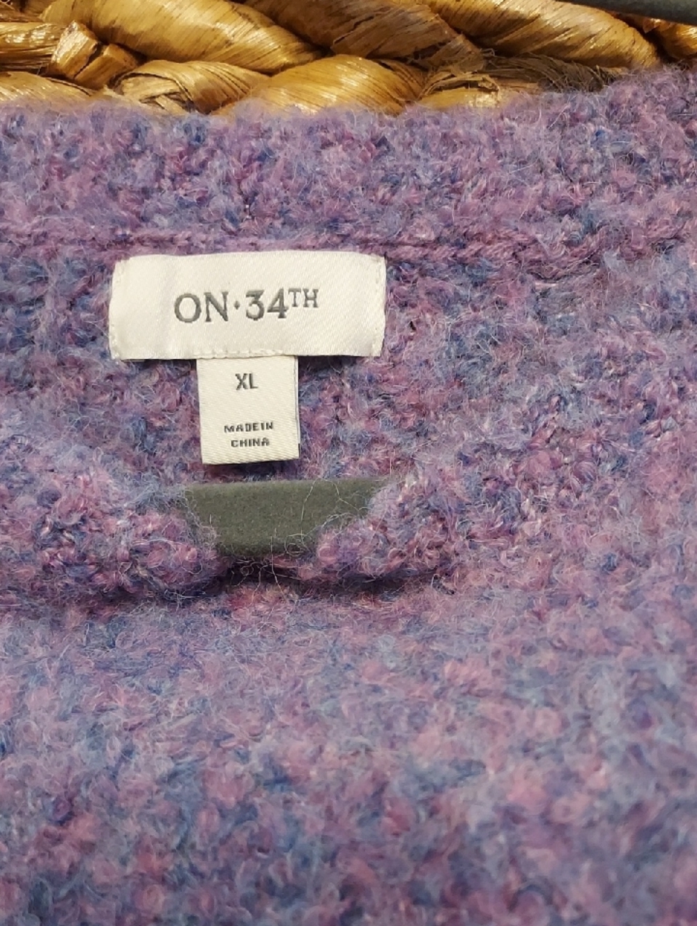 ON·34TH Purple Bouclé Sweater